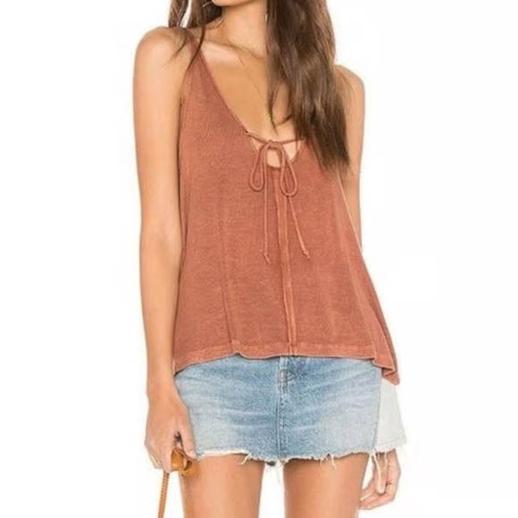 Free People Scarlett Tie Up Tank - Picture 1 of 5